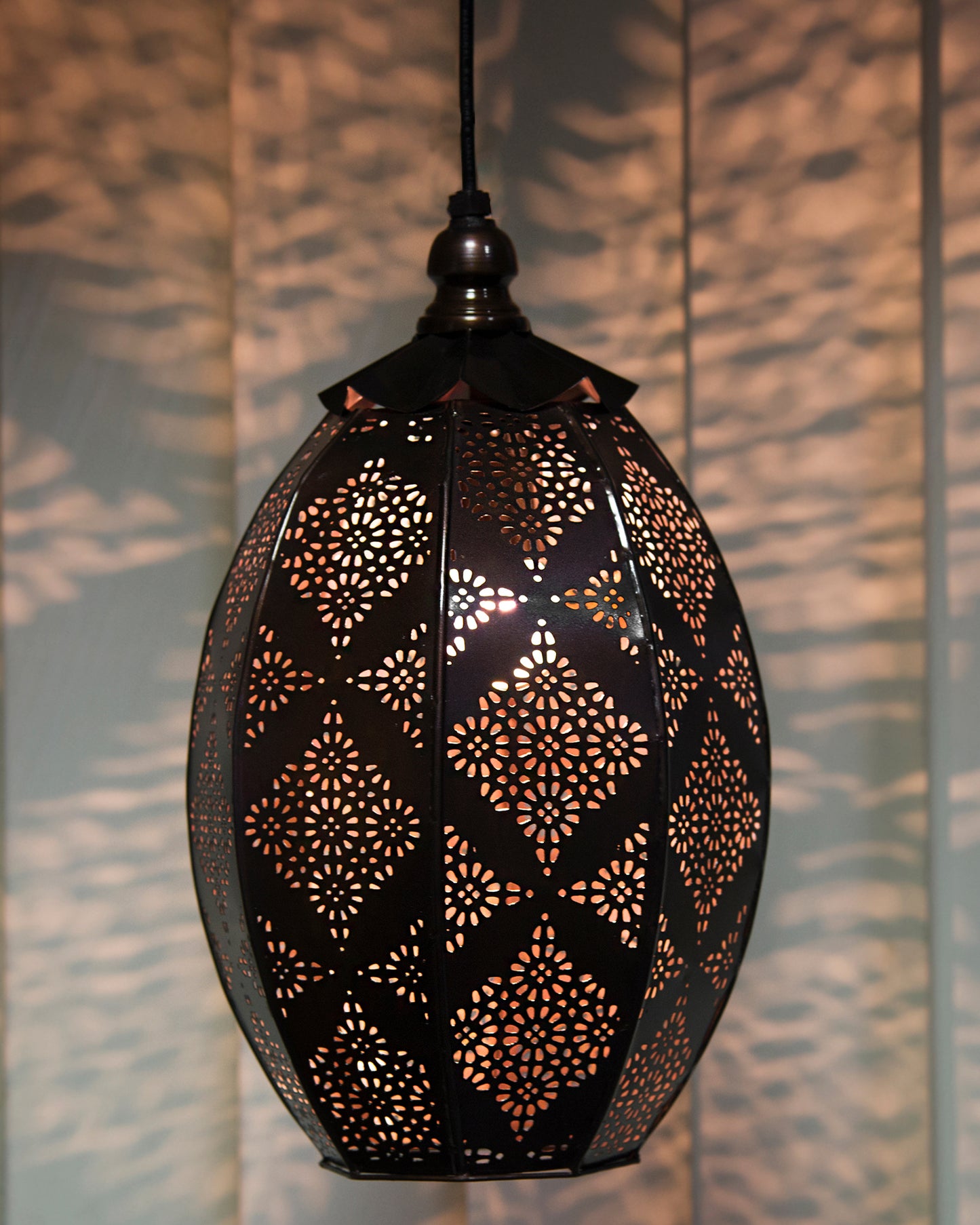Antique Oval Moroccan hanging ceiling lamp, antique finish hanging pendant light