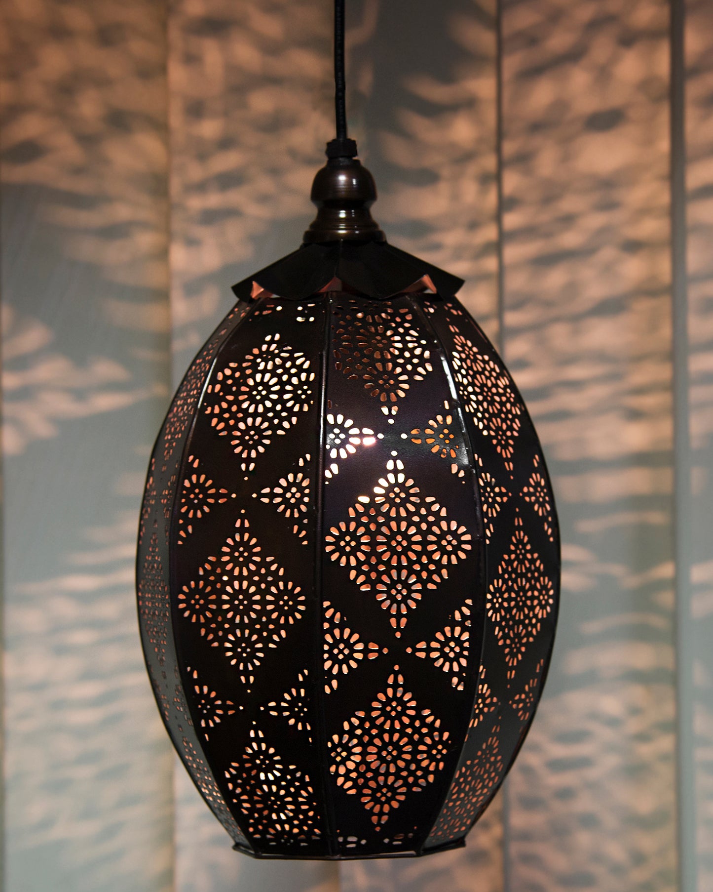 Antique Oval Moroccan hanging ceiling lamp, antique finish hanging pendant light