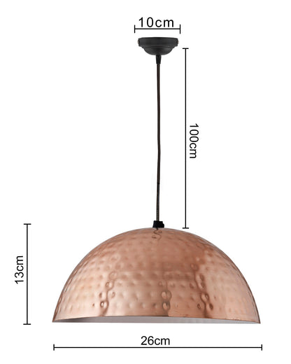 Classic Hammered Pendant Light, Rose Gold, Hanging Lights