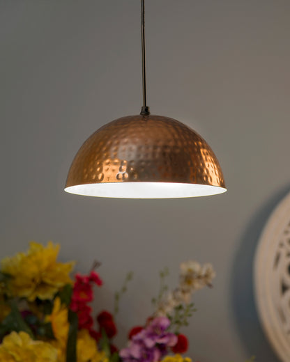 Classic Hammered Pendant Light, Rose Gold, Hanging Lights