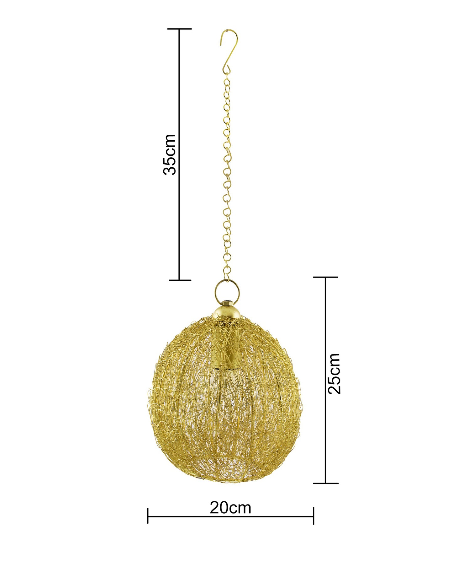 Classic twisted wire Round hanging pendant light, Hanging fixture lamp