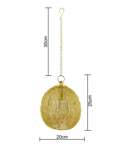 Classic twisted wire Round hanging pendant light, Hanging fixture lamp