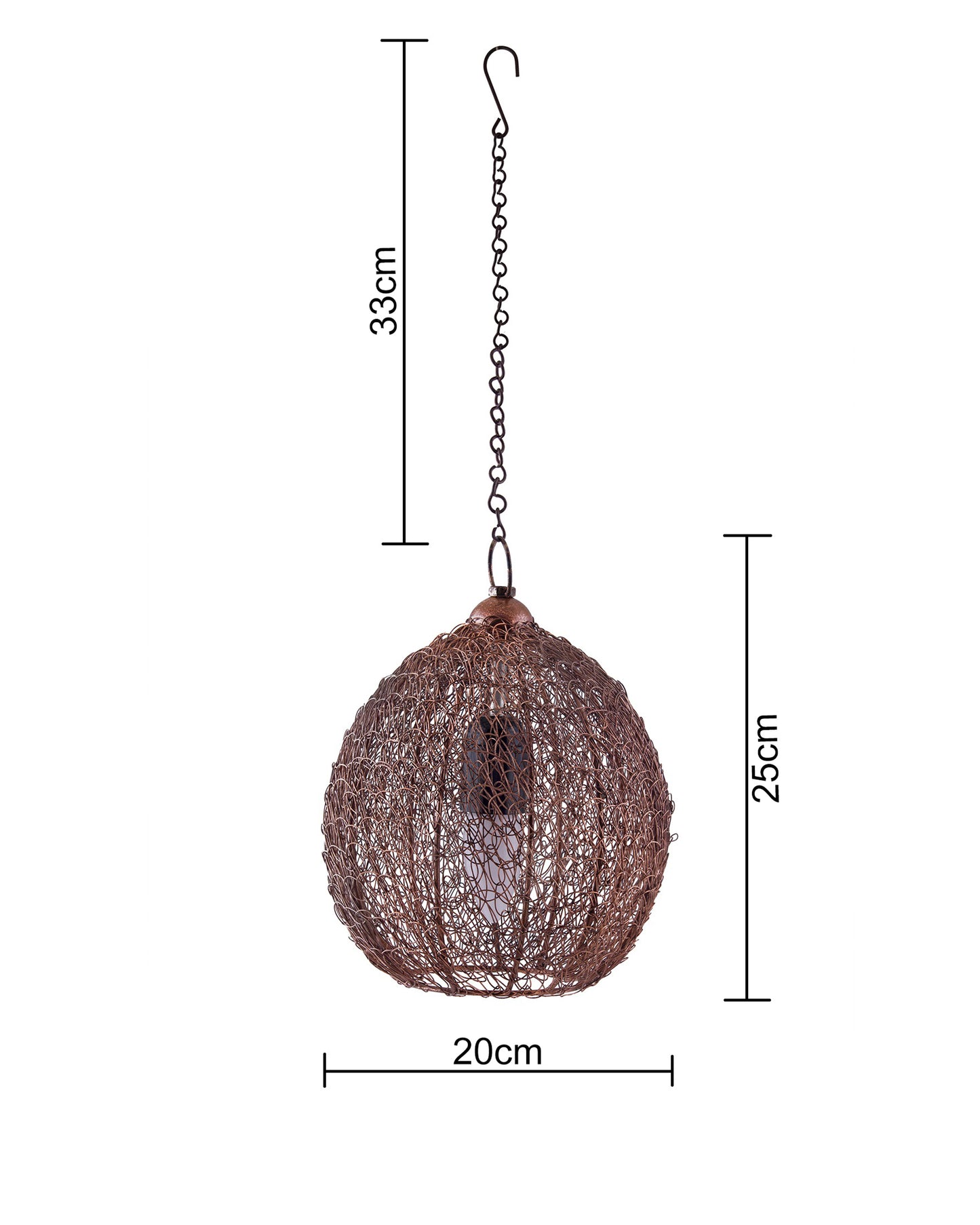Classic twisted wire Round hanging pendant light, Hanging fixture lamp