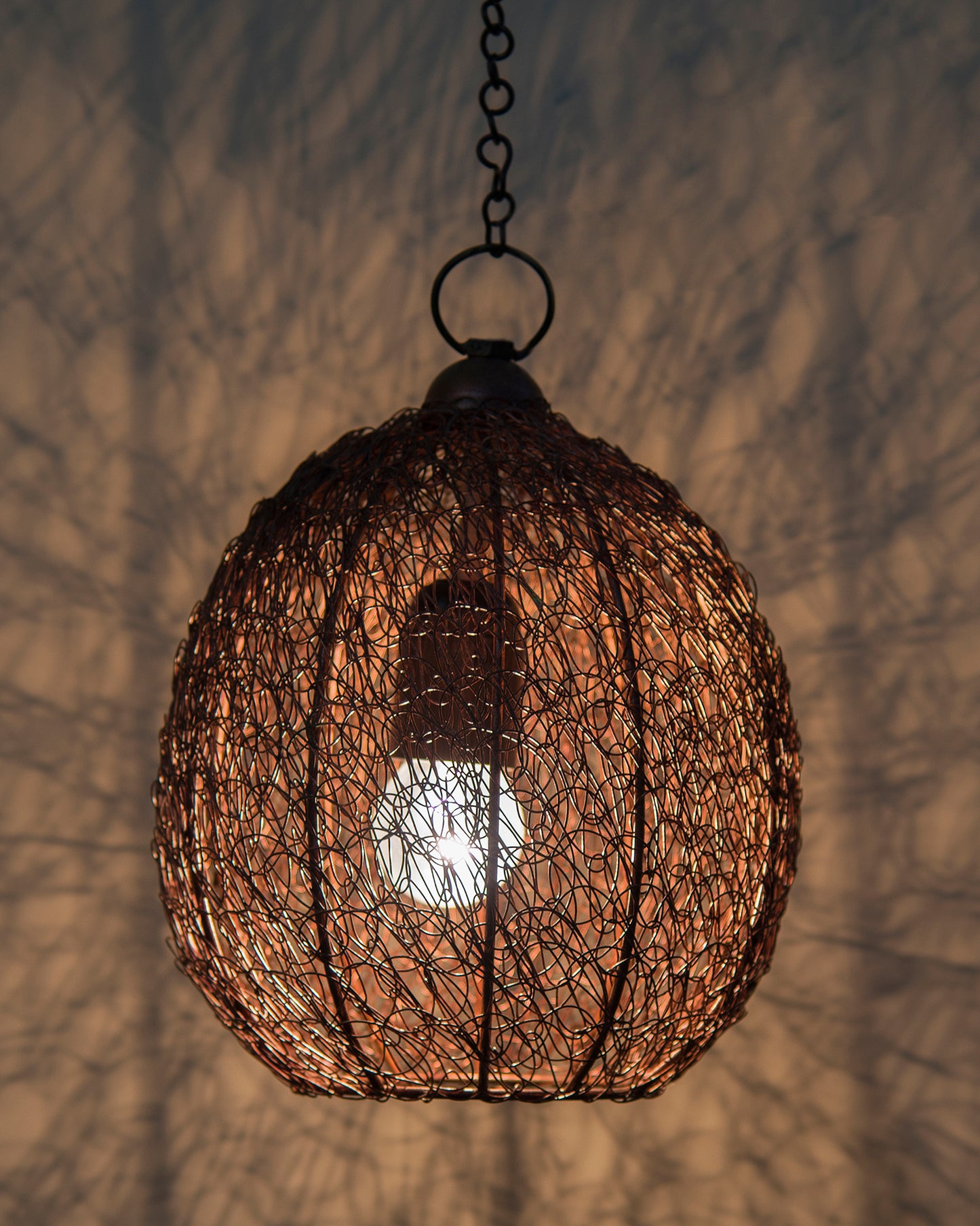 Classic twisted wire Round hanging pendant light, Hanging fixture lamp