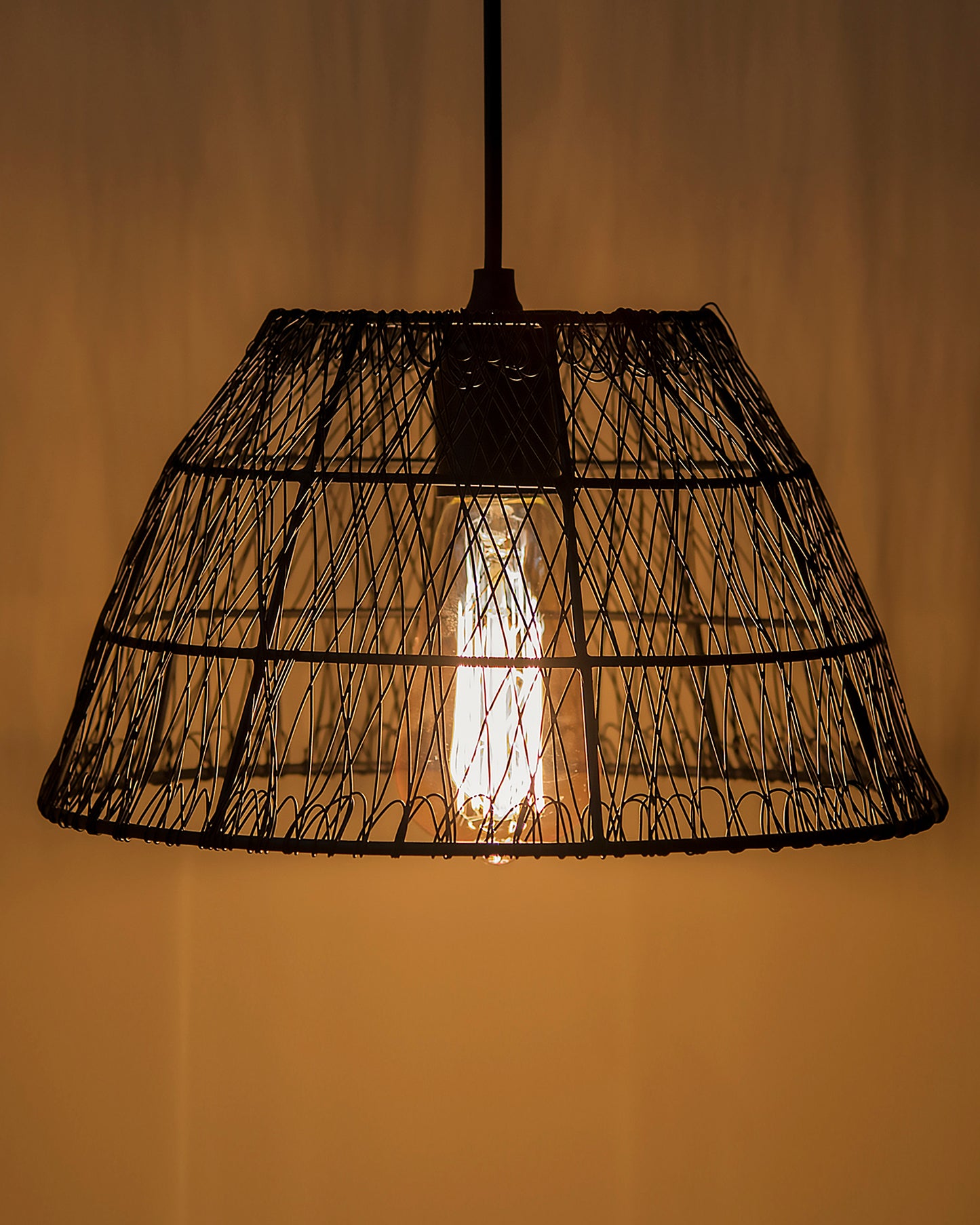 Metal Wire Mesh Lamp shade hanging light, ceiling pendant light, E27 Antique Black