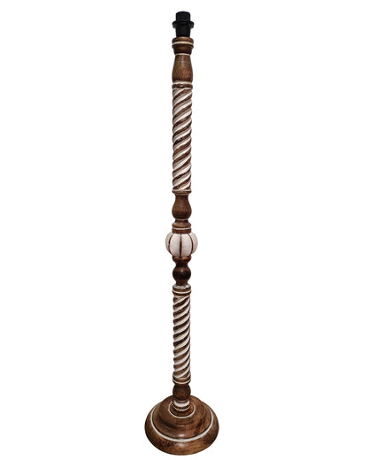 Classic Twister Antique white finish wooden floor lamp