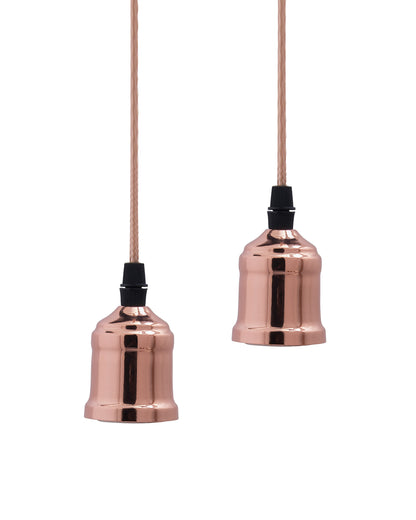 Homesake® Edison Filament Metallic Black Bronze Bulb Holder, Urban, Retro, Nordic Style, With Fixture, Set of 2