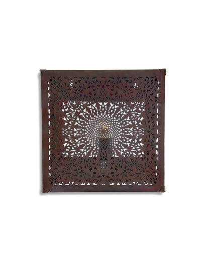 Oriental Square Wall Lamp Light Lampshade, Antique Moroccan Wall Sconce