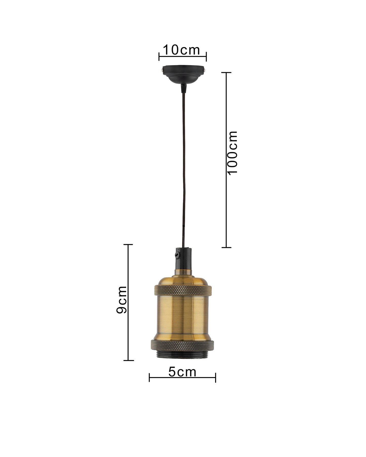 E26/ E27 Industrial Light Hanging Vintage Edison Pendant Lamp Metal
