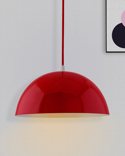 Metallic Glossy Pendant hanging light, hanging lamp 10"