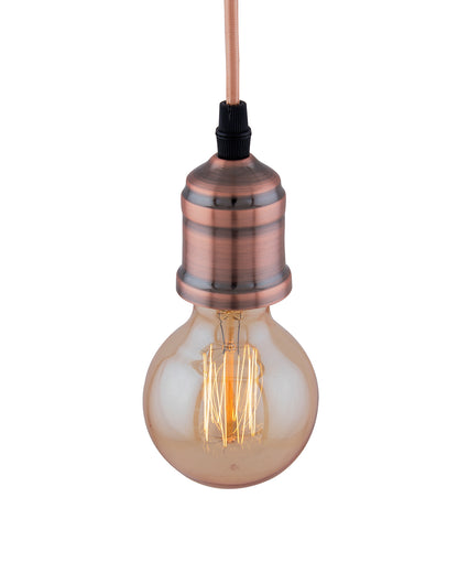 Edison Filament Metallic Antique Copper Bulb Holder, Urban, Retro, Nordic style, With Fixture, Set of 2