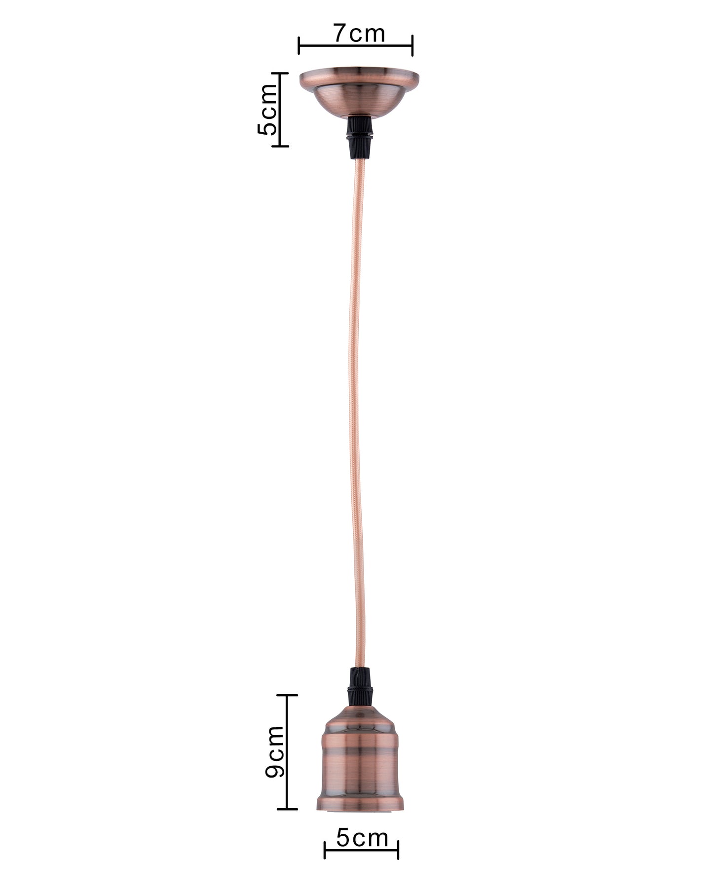 Edison Filament Metallic Antique Copper Bulb Holder, Urban, Retro, Nordic style, With Fixture, Set of 2