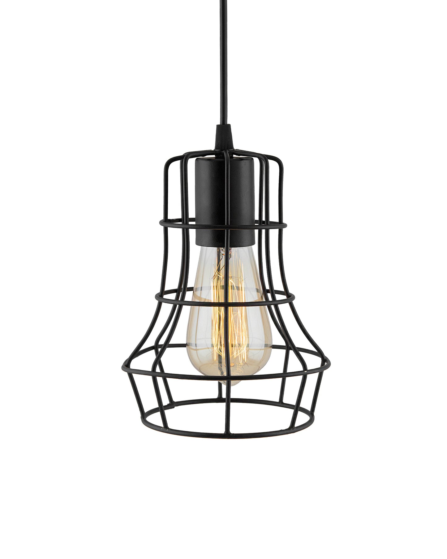 E27 Ediosn Vintage Black Metal Crown Hanging Light, Pendant Ceiling Light Lamp