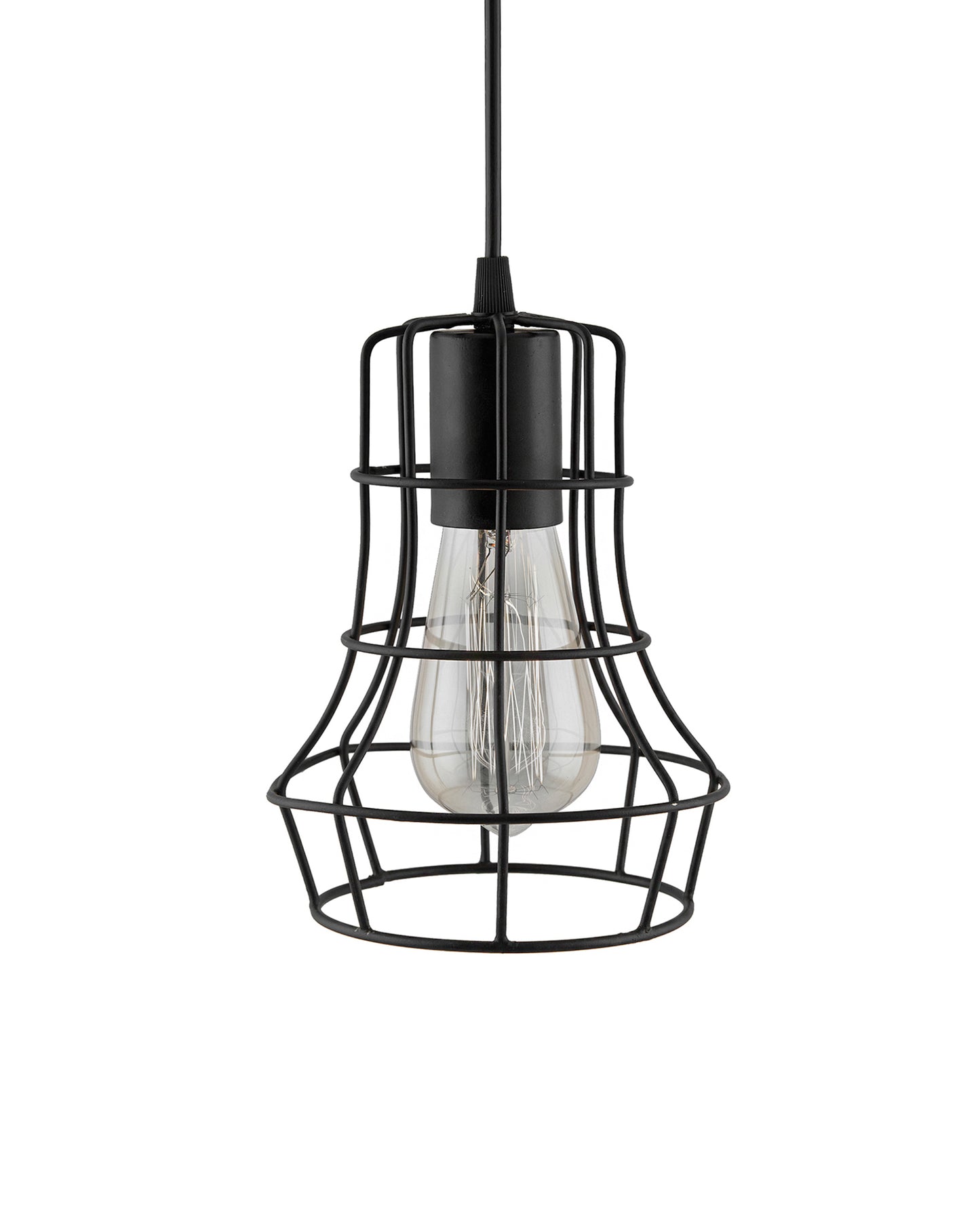 E27 Ediosn Vintage Black Metal Crown Hanging Light, Pendant Ceiling Light Lamp