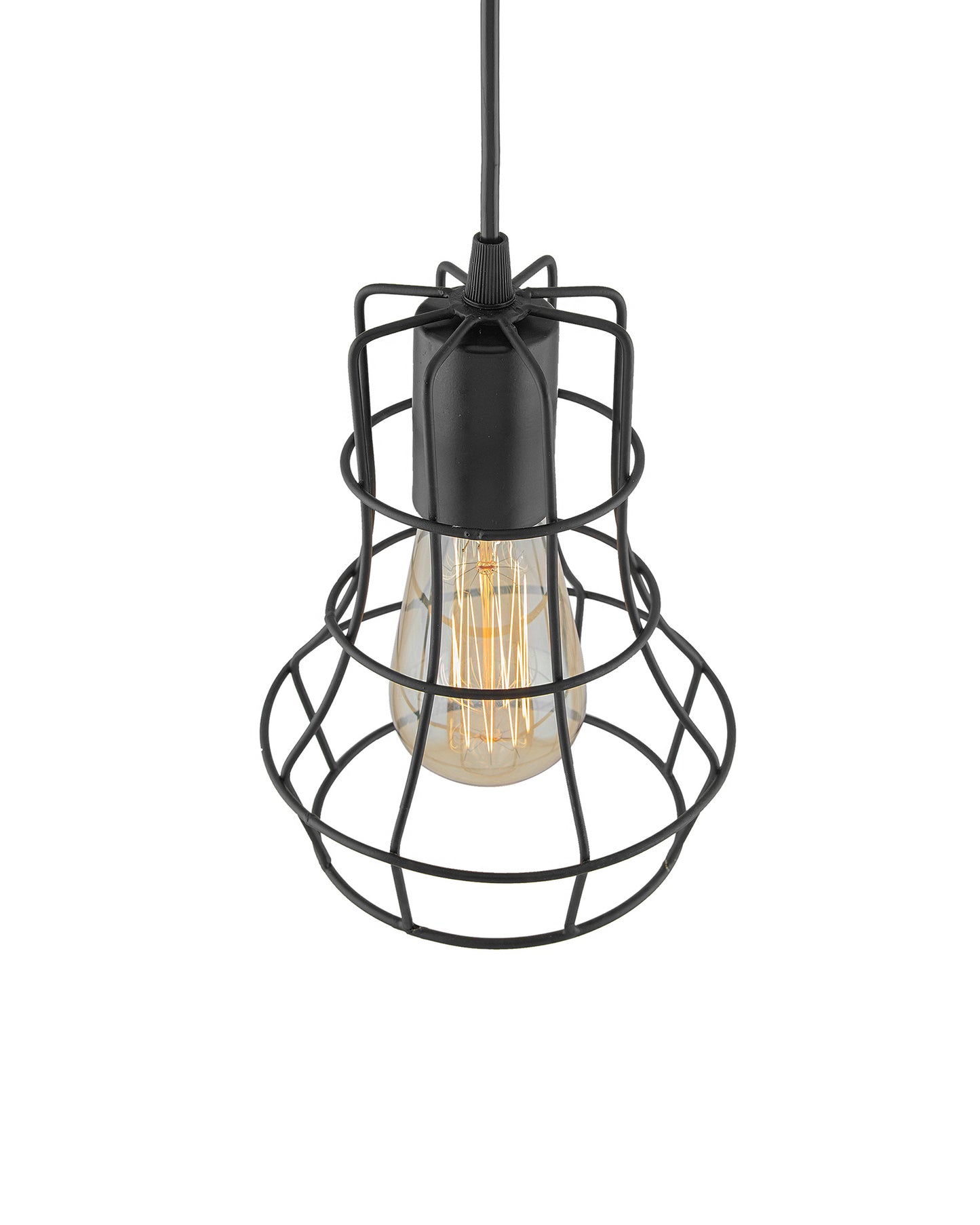 E27 Ediosn Vintage Black Metal Crown Hanging Light, Pendant Ceiling Light Lamp