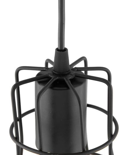 E27 Ediosn Vintage Black Metal Crown Hanging Light, Pendant Ceiling Light Lamp
