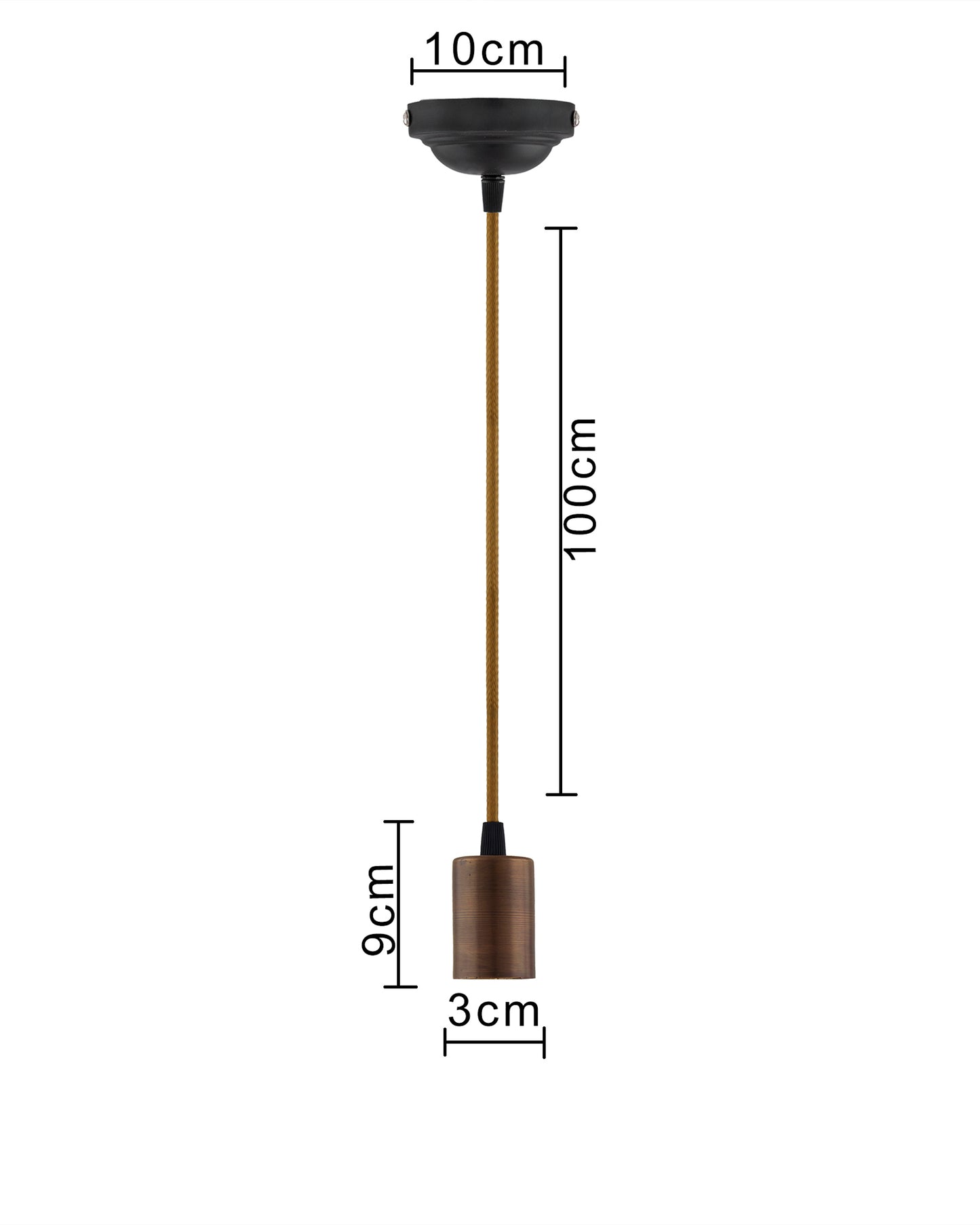 Edison Filament Antique Copper Bulb Holder, Urban, retro, nordic style, with fixture, Set of 2