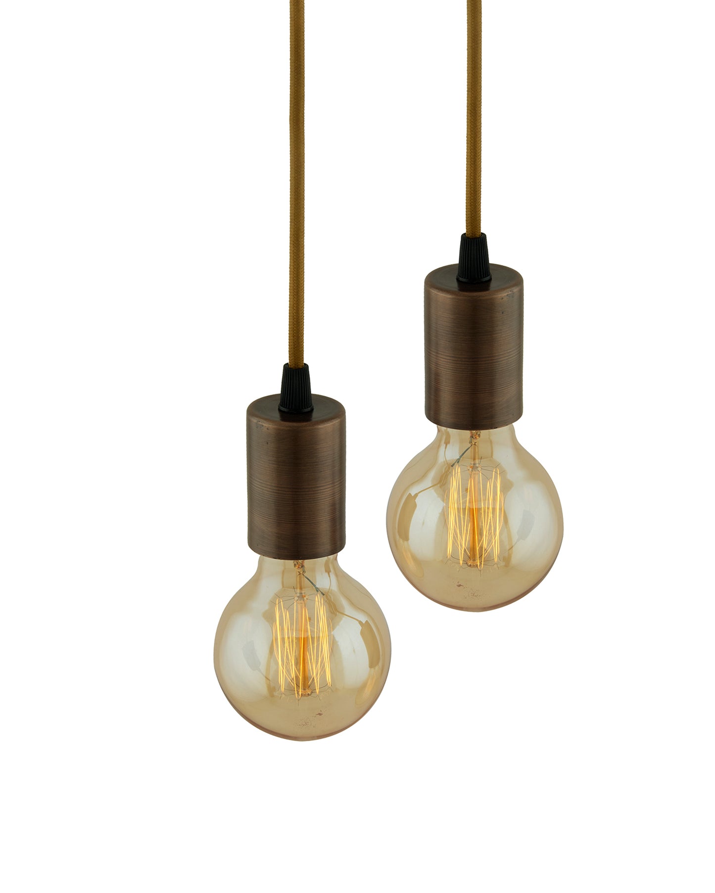 Edison Filament Antique Copper Bulb Holder, Urban, retro, nordic style, with fixture, Set of 2