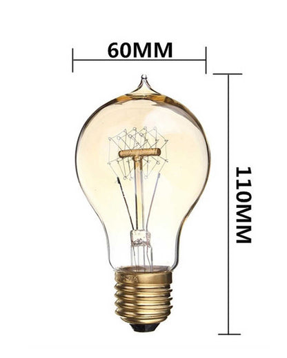 Filament A19 Vintage Edison Light Bulb, Quad-Loop Antique hanging light, E27 Base