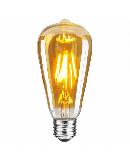 ST64 Pear Shape Filament LED Bulb, 4 Watt, Industrial Decorative Vintage Light Lamp