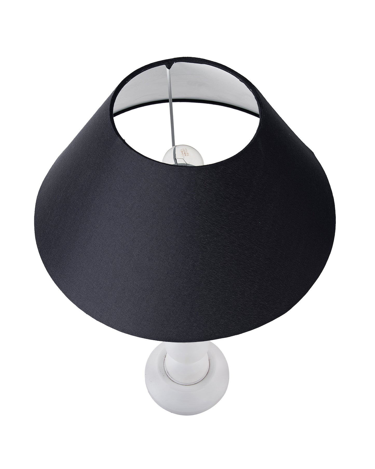 Eureka Polka White Wood Table Lamp With shade