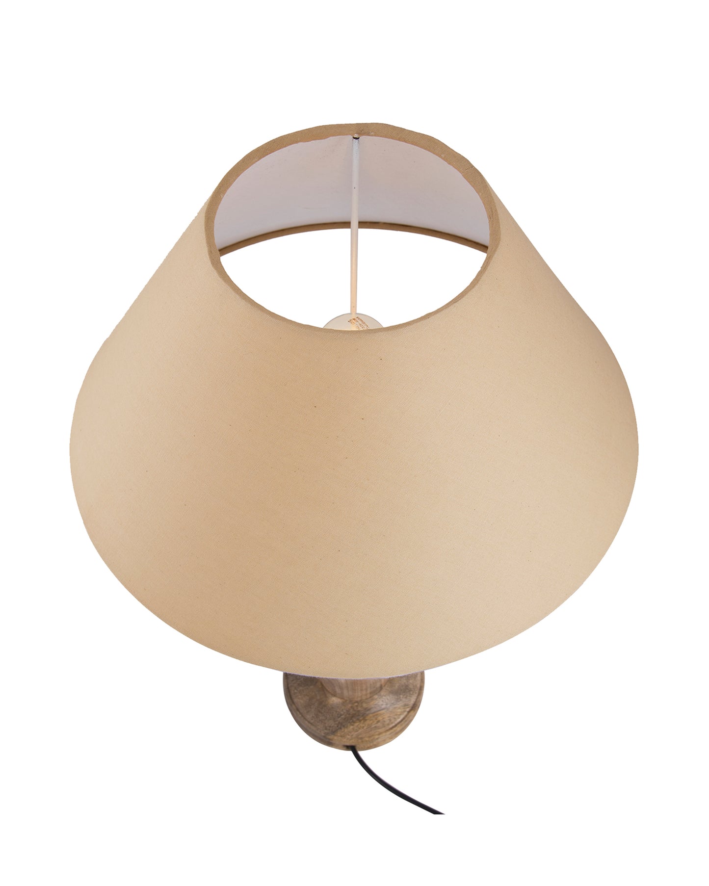 Mabel Rustic Wood Table Lamp with Shade