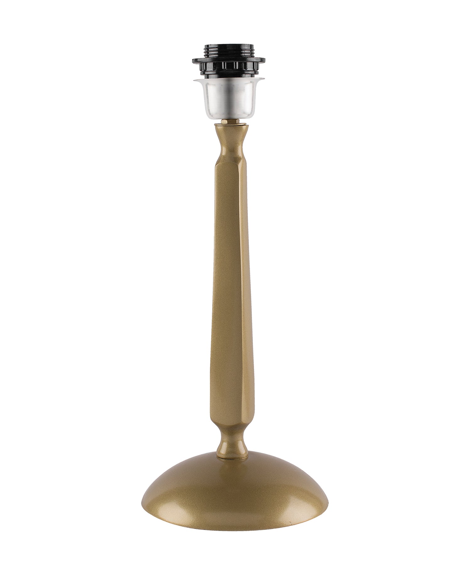 Classic Cubist Gold Brushed Lamp with Shade