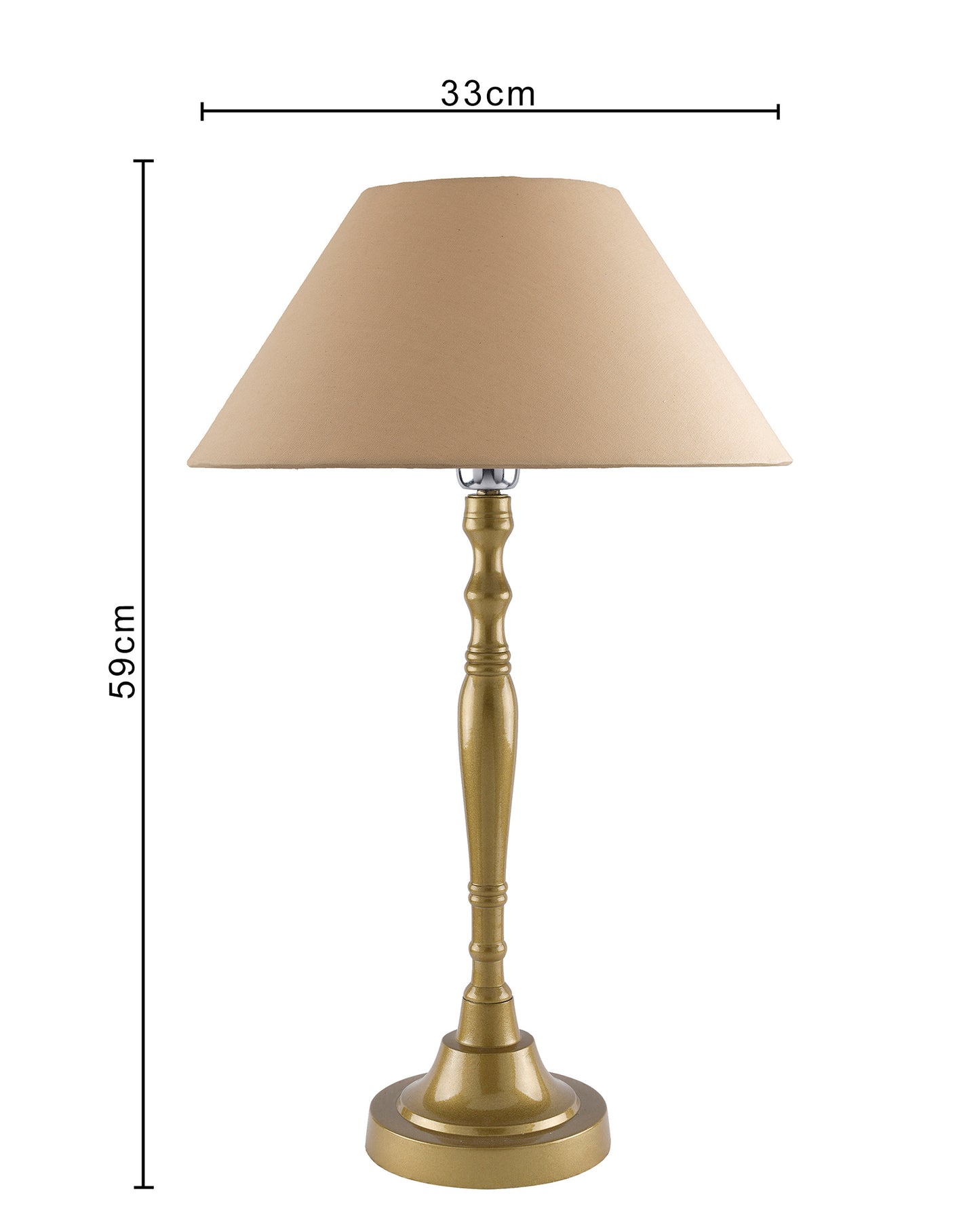 Imperial nickel brushed lamp with shade