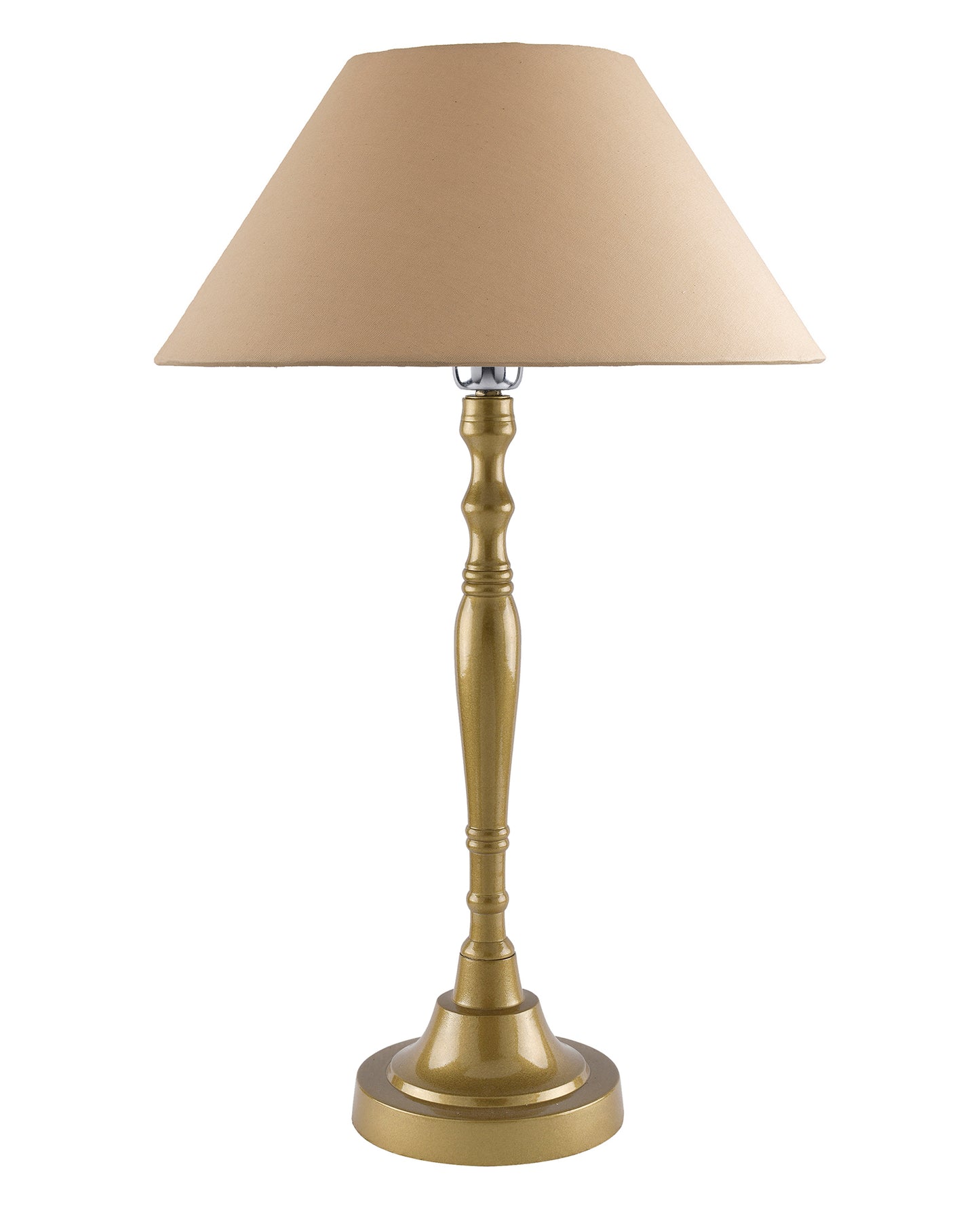 Imperial nickel brushed lamp with shade