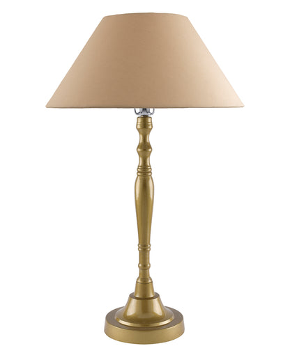 Imperial nickel brushed lamp with shade