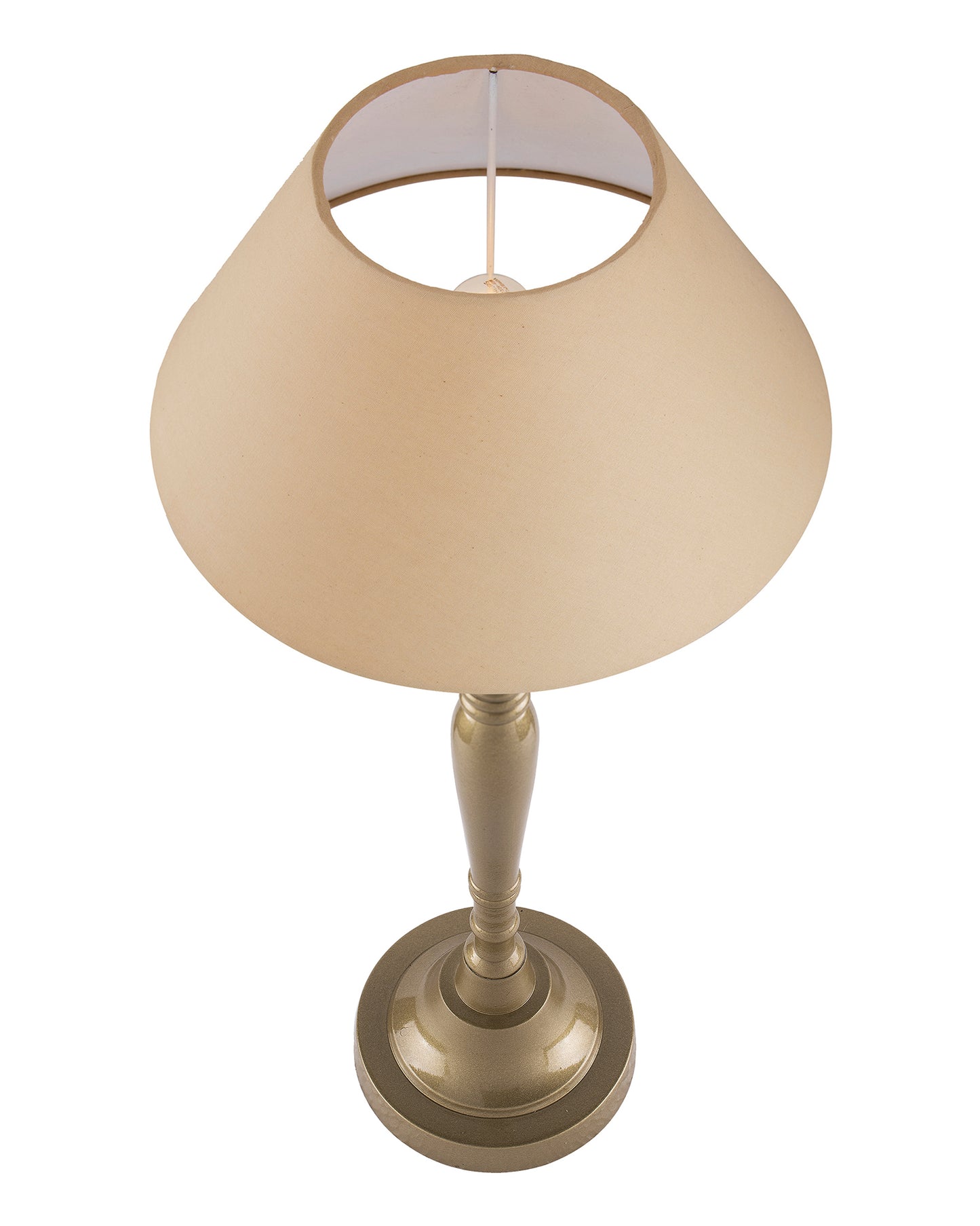 Imperial nickel brushed lamp with shade