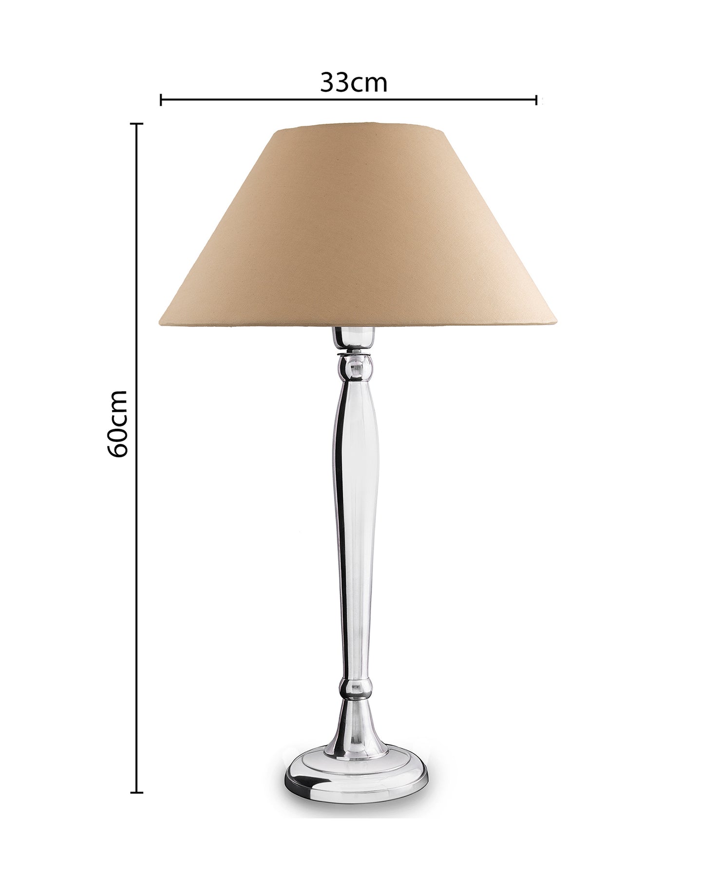 Imperial gold brushed lamp with shade