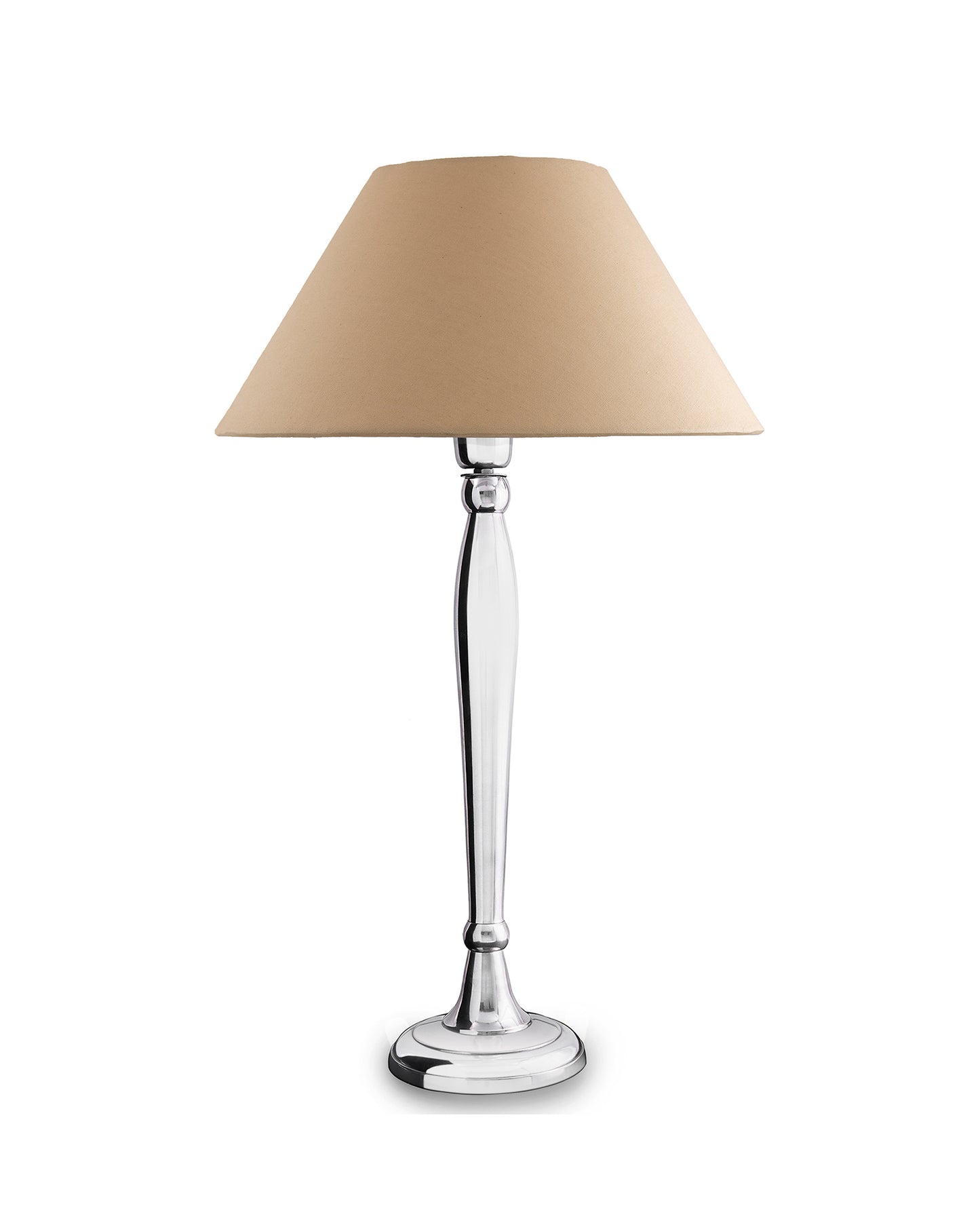 Imperial gold brushed lamp with shade