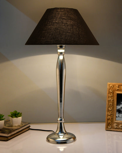 Imperial gold brushed lamp with shade