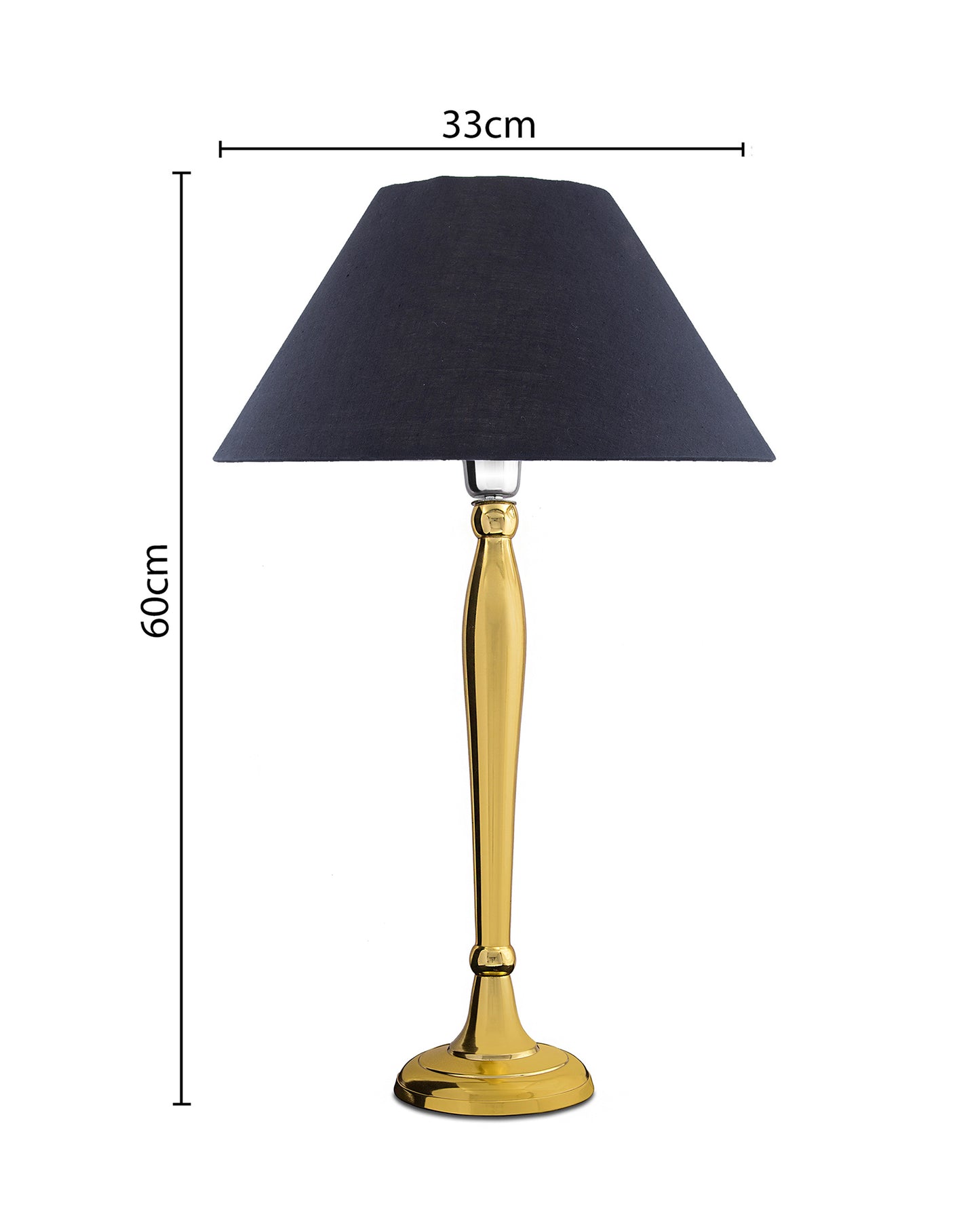 Royal Ovoid gold brushed lamp with shade