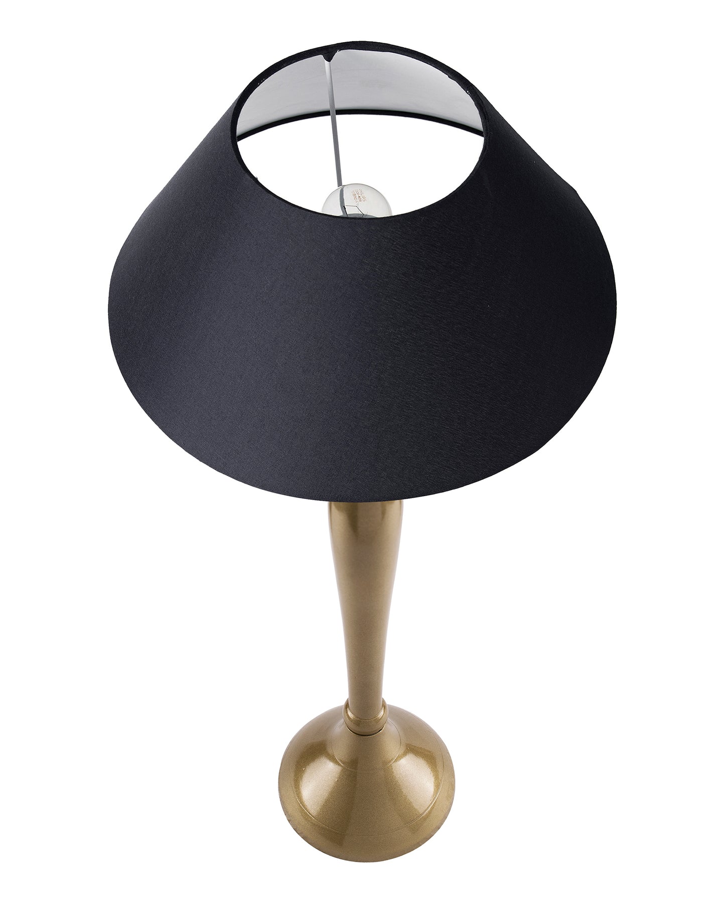 Royal Ovoid gold brushed lamp with shade