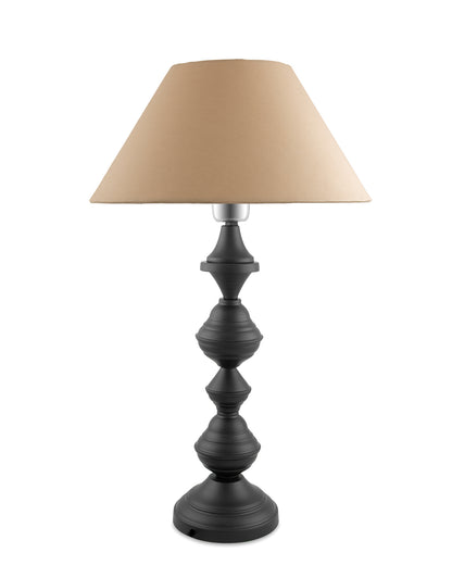 Nordic waterdrop matt black table lamp with shade