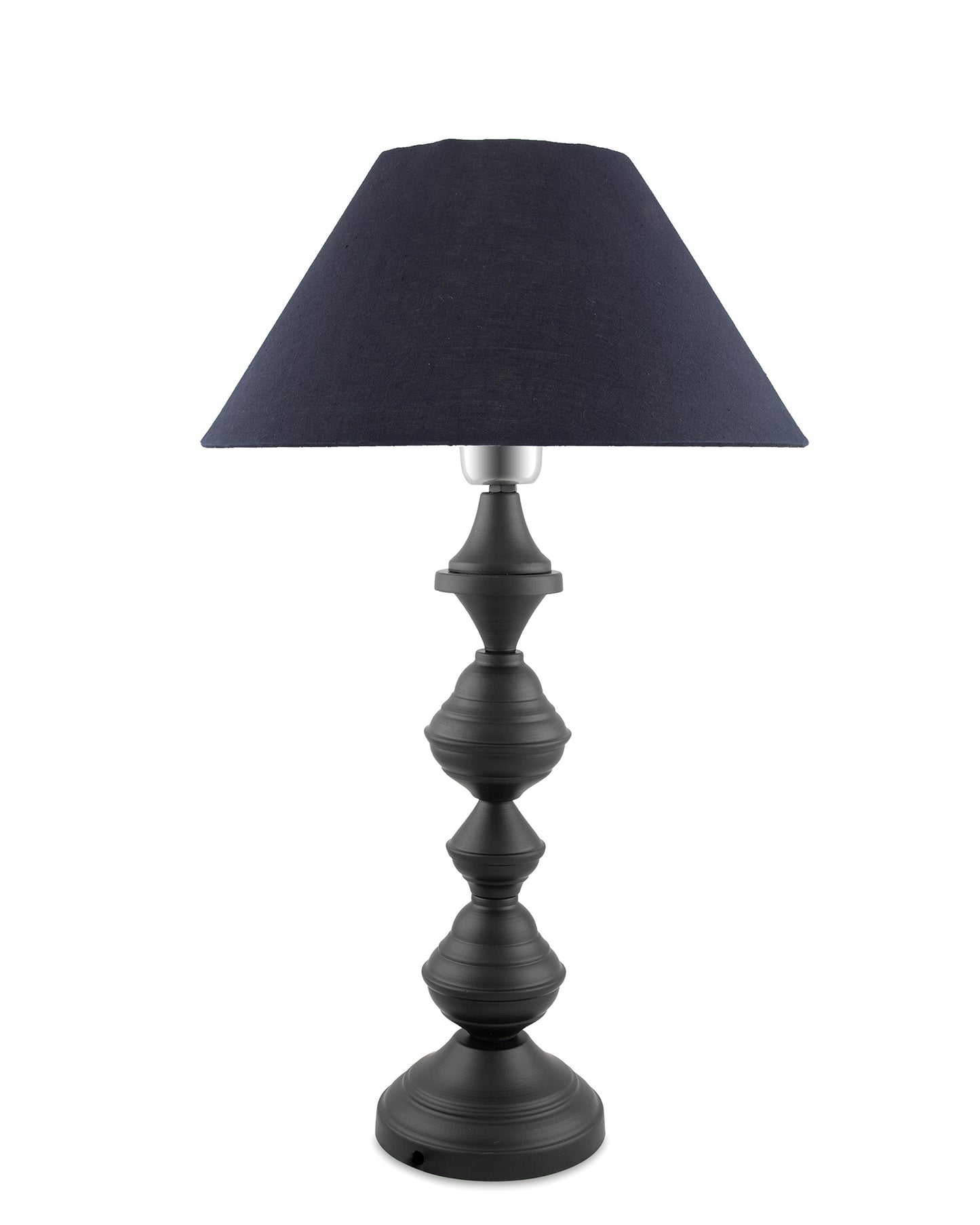 Nordic waterdrop matt black table lamp with shade