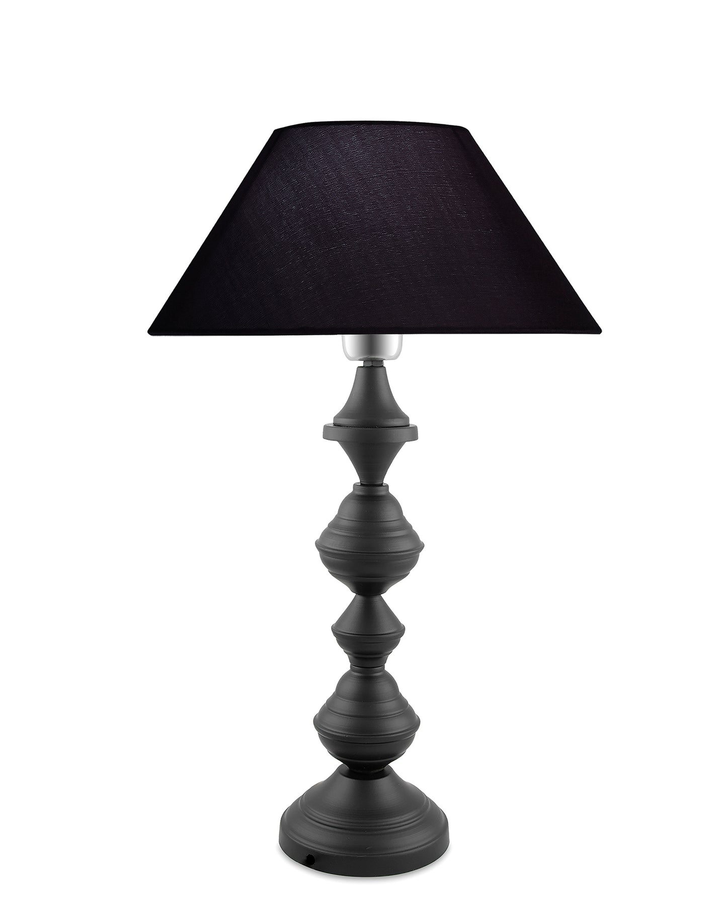Nordic waterdrop matt black table lamp with shade