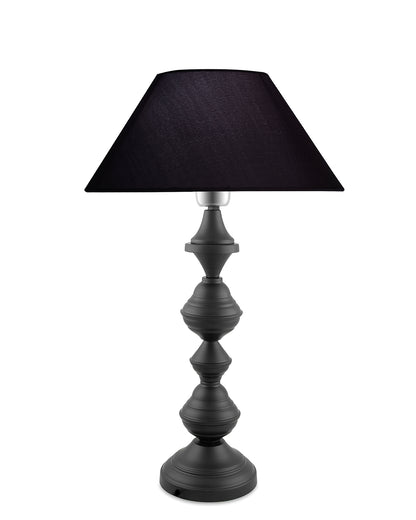Nordic waterdrop matt black table lamp with shade