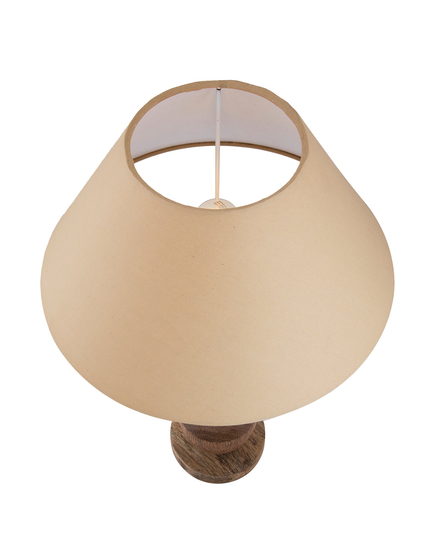 Classic Cubist Wooden Table lamp, with shade