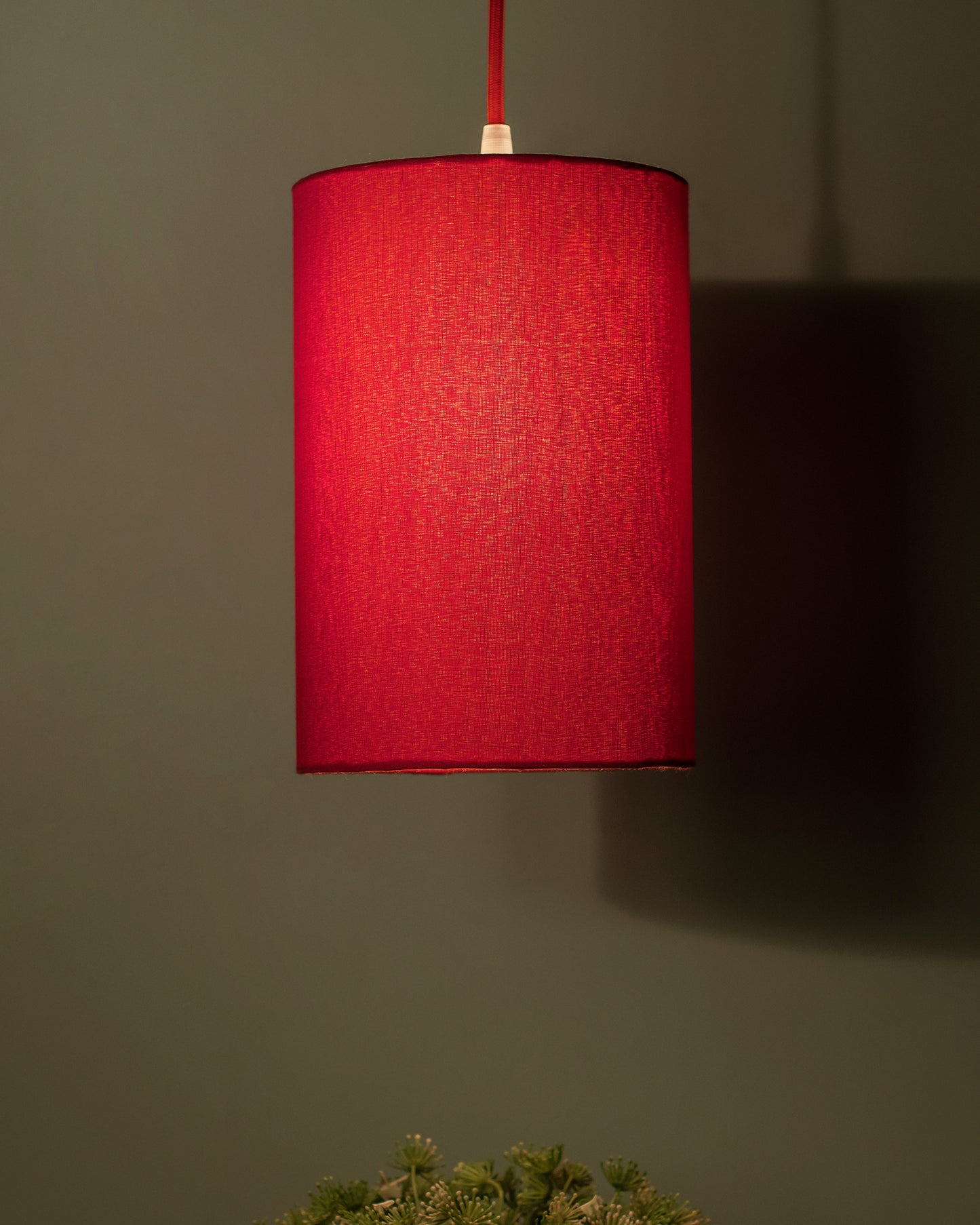 Classic Cylinder Hanging Shade, Hanging Pendant Light with Fixture