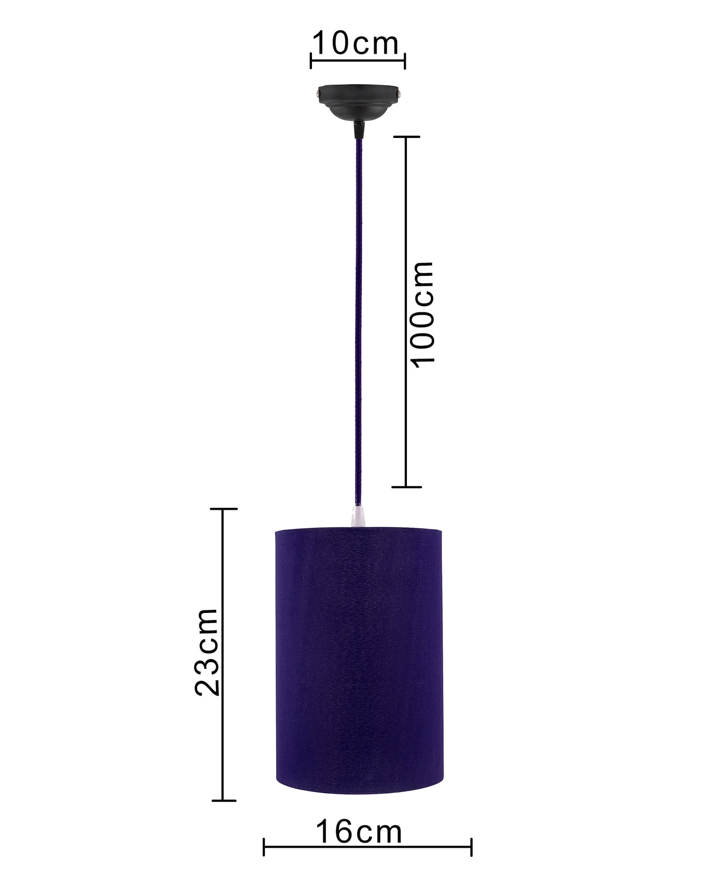 Classic Cylinder Hanging Shade, Hanging Pendant Light with Fixture