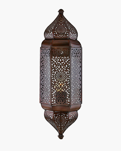 Homesake® Moroccan Wall Lamp – Handcrafted Decorative Metal Light for living room, Bedroom, Offoce or Festive Decor