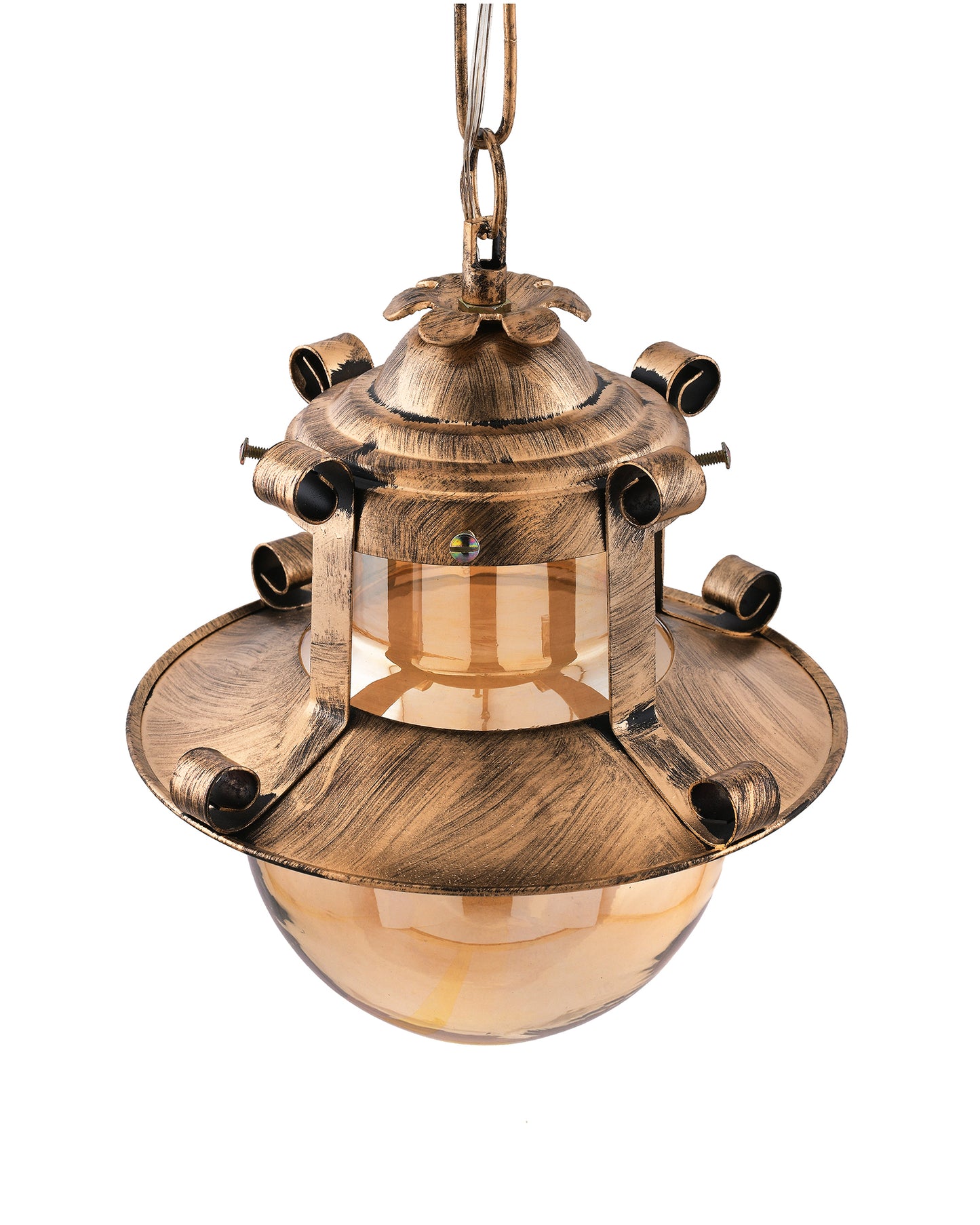 Rustic Hanging Light Fixtures, Oil Rubbed Bronze Finish Indoor Vintage Pendent Industrial Lamp Fixture Glass Shade Farmhouse Metal light for Bedroom Living Room Cafe, Hanging Globe
