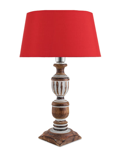 Antique White French Trophy Carved Table lamp with Empire Drum Shade