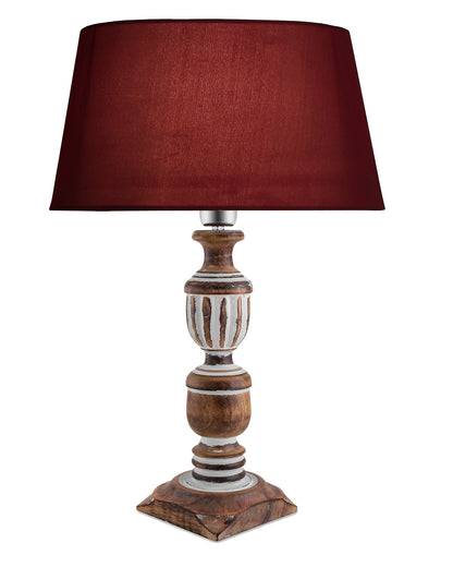 Antique White French Trophy Carved Table lamp with Empire Drum Shade