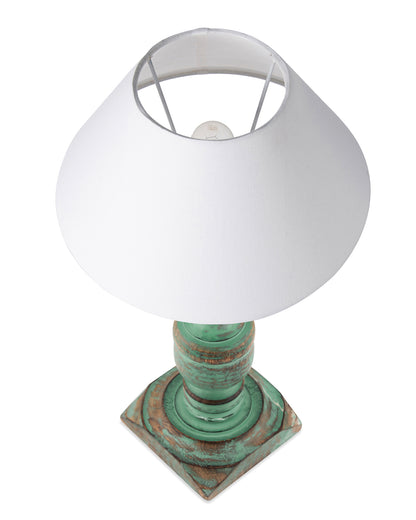 Rustic Algae French Trophy Carved Table lamp with Cone Shade