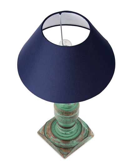 Rustic Algae French Trophy Carved Table lamp with Cone Shade