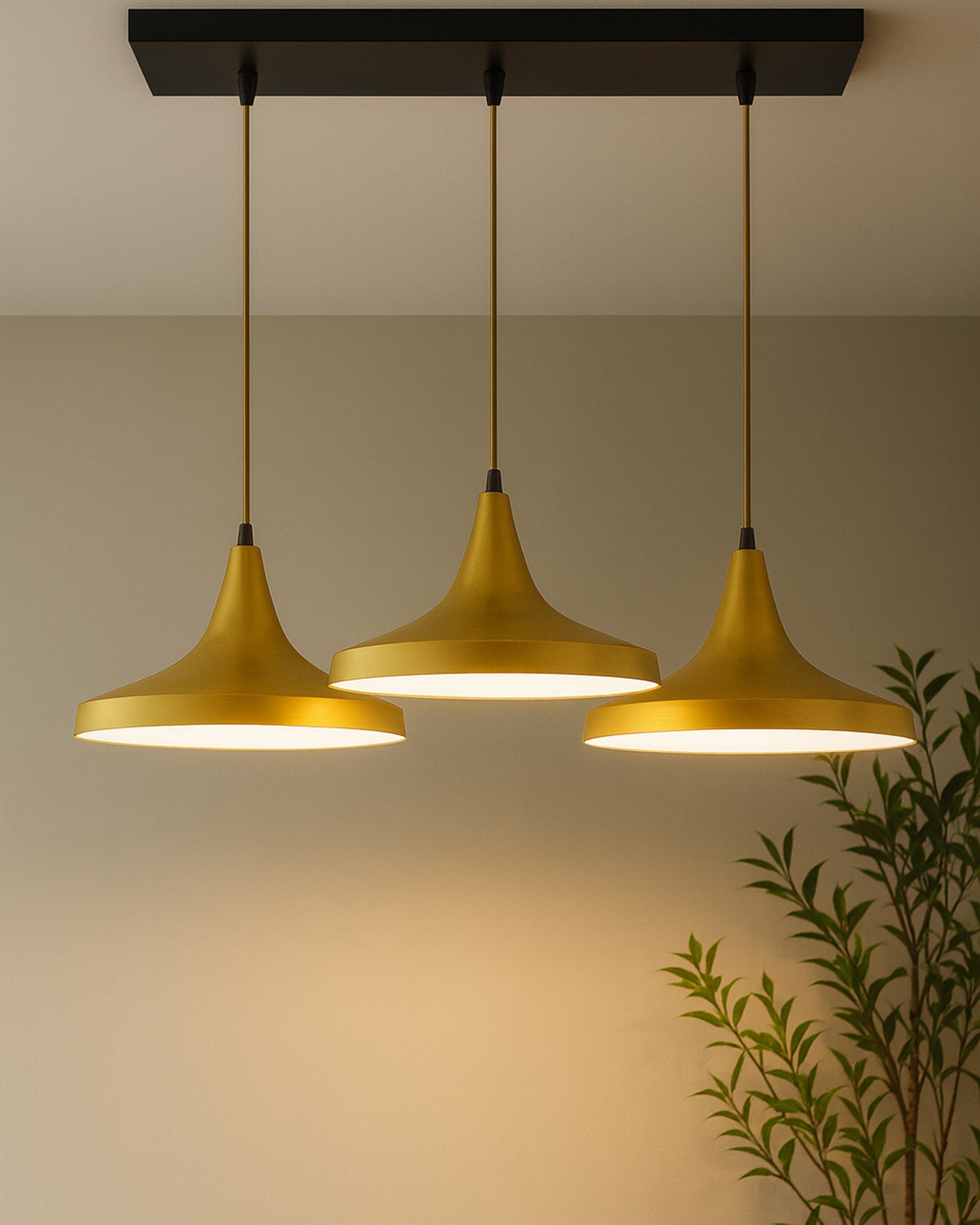 3-Lights Linear Cluster Chandelier Modern Danish hanging Light, E27 Holder, Decorative, URBAN Retro, Nordic Style